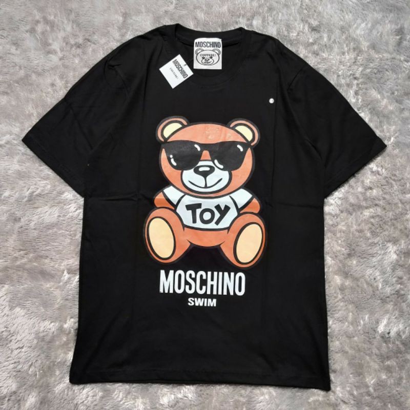 Kaos Tshirt Moschino Swim Toy Bear Mirror Fulltag &amp; Lebel Premium