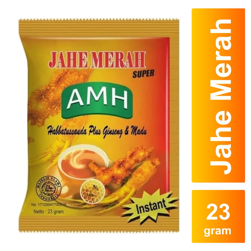 

Jahe Merah Super AMH Jahe Merah Amanah Bundling 12 sachet Minuman Jahe Instan Herbal Jahe Merah