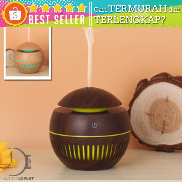 Taffware Ultrasonic Humidifier Aroma Essential Oil Diffuser Wood Design 130ml - KJR12 - Wooden