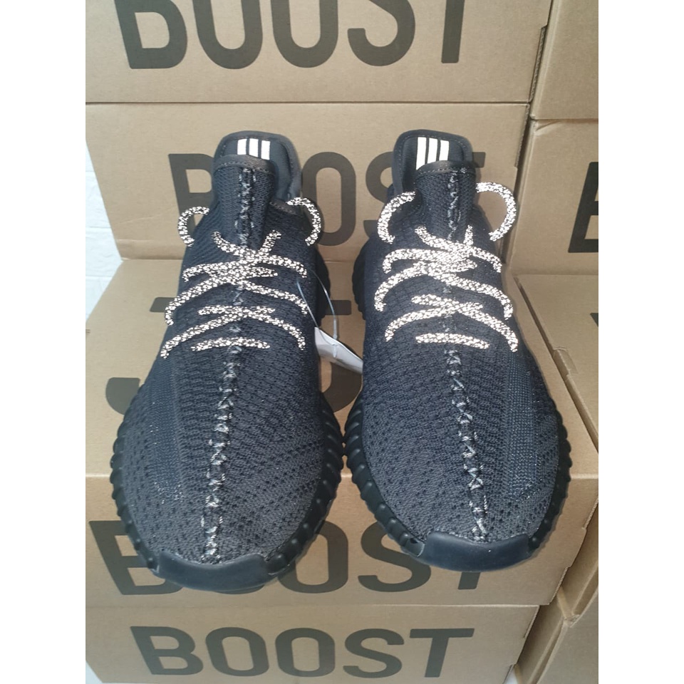 Yeezy 350 V2 Black Static (Laces Reflective) PK, Guaranteed 100% Real Pic Made In China