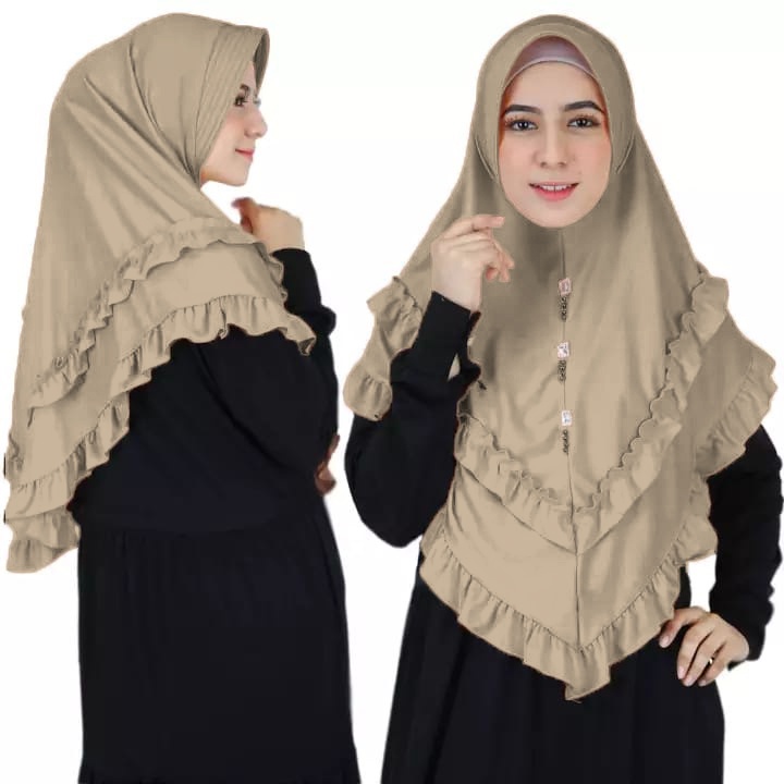 BERGO ZASKIA REMPEL / JILBAB JERSEY / JILBAB MURAH / JILBAB TERBARU / JILBAB ISNTAN / BERGO RUMAHAN-COKSU