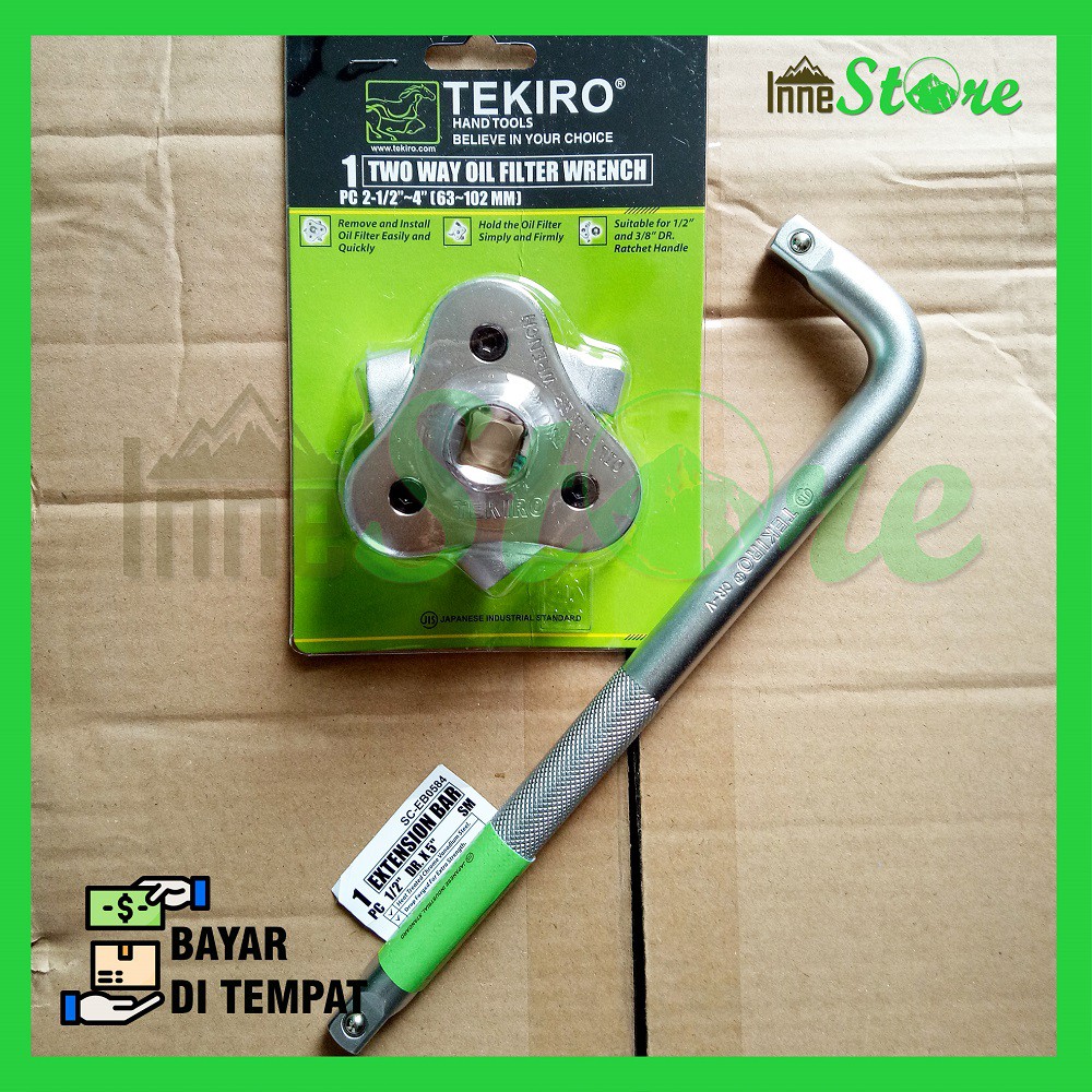 Kunci Filter Oli Tekiro + Gagang Sok L Tekiro Filter Oli Mobil dll