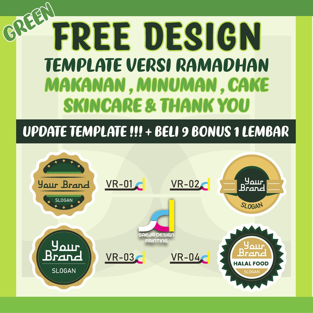 

Stiker Label Makanan Laminasi Glossy/Doff