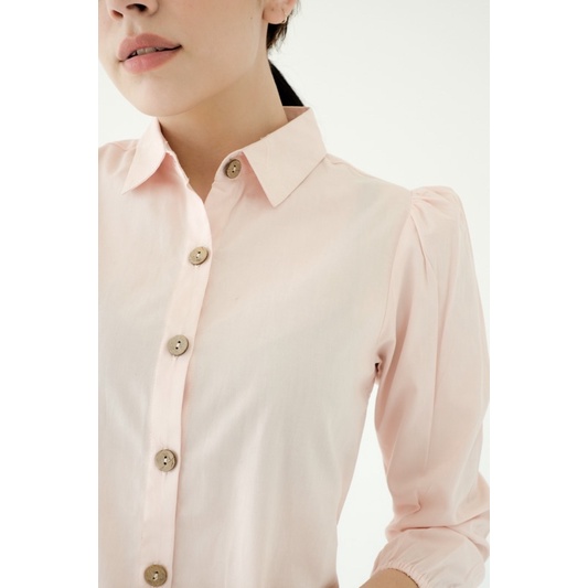 Polaidn Myra Blouse Longsleeve - Kemeja Wanita - Kemeja Lengan Panjang-PEARL