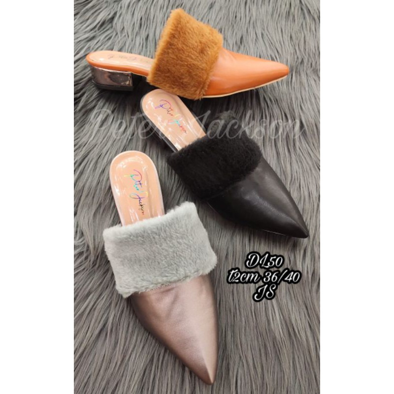 PETER JACKSON Sepatu Sandal Selop Wanita Hak Tahu Simple 2cm