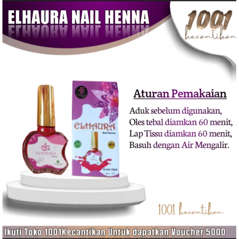 Kutek Halal Sah Sholat Elhaura Nail Henna Awet Longlasting Kuteks Muslimah Hena Kuku maroon hena Hit