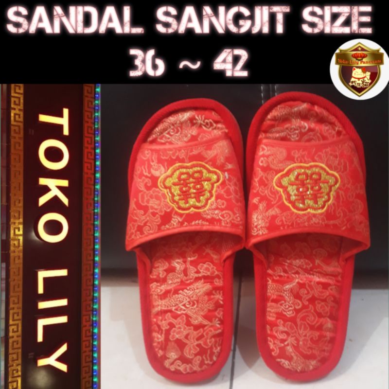 Sandal Wedding / Sendal Sangjit / Sandal Xi Pernikahan Kain Standard