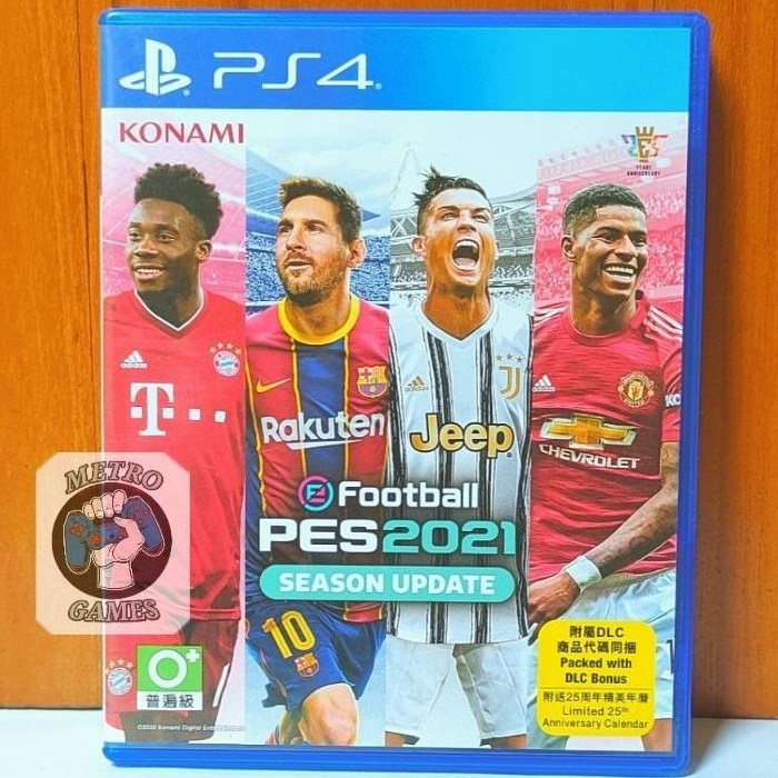 PS4 PES 2021 PS4 Region 3 Asia Kaset Pes eFootball 2021 PS 4 5 Reg 3 Konami Playstation PS 4 5 21 Pro Evolution Soccer CD BD Game Games PS4 PS5 PES21 2022 fifa 21 22 pes2021 23 2023 update terbaru