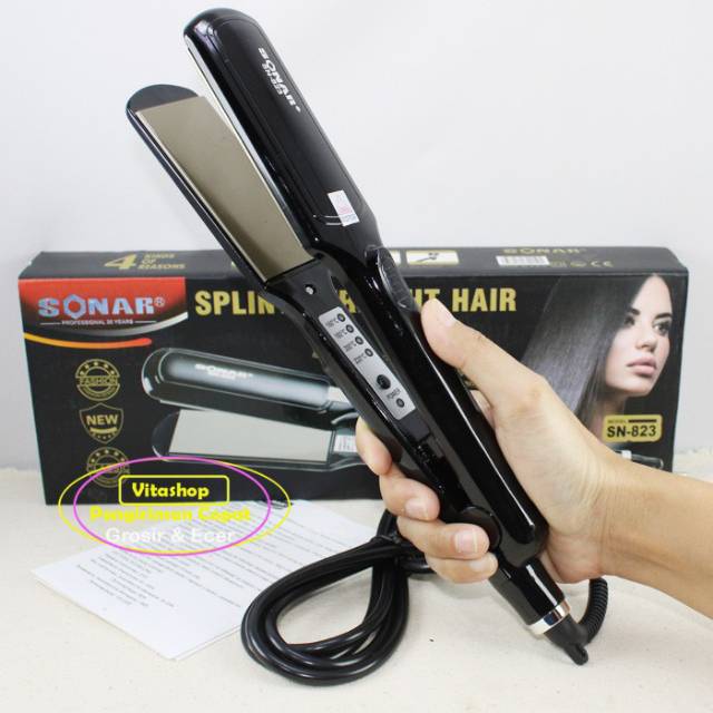 sonar sn 823 catokan lurus alat catok rambut salon temperatur suhu