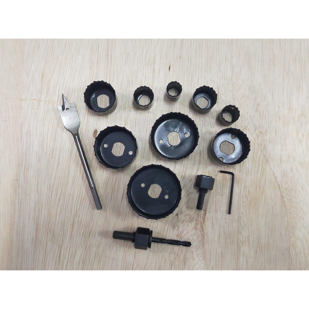 PROMO HOLE SAW SET 13 PCS TOOL KIT MATA BOR /HOLE SAW KIT 13 PCS MURAH BAGUS