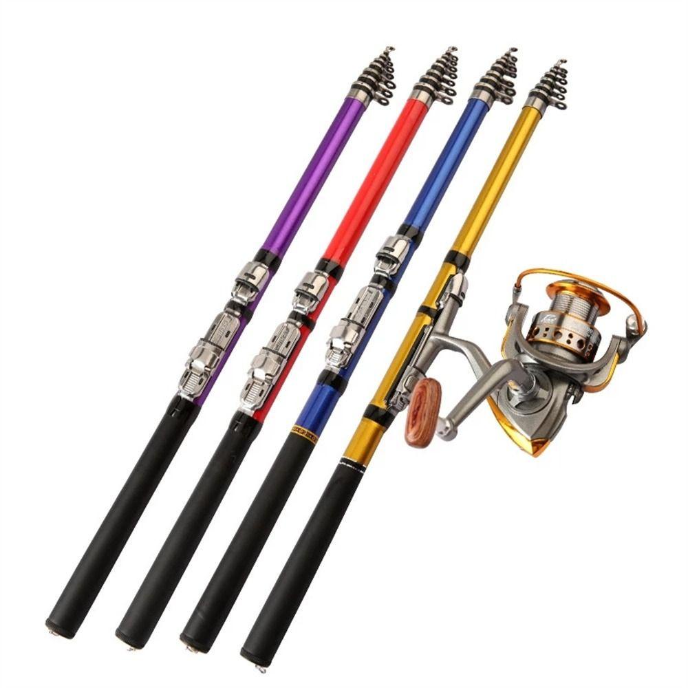 Lanfy Joran Pancing Portable Fishing Tackle Jarak Jauh FRP Pesca Pendek Telescopic Fishing Rod