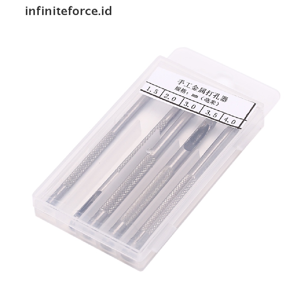 (Infiniteforce.Id) 5pcs / Set Puncher Pembuat Lubang Ikat Pinggang Kulit Diy