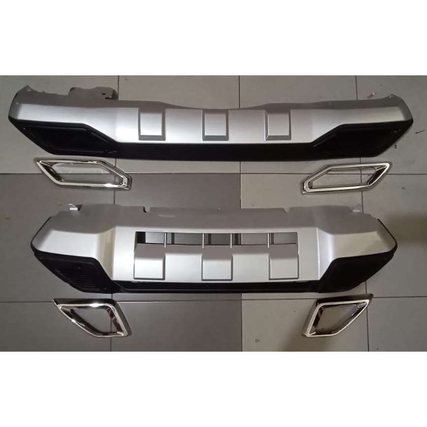 FRONT REAR SKID PLATE REFLEKTOR PAJERO 2021 UP SILVER