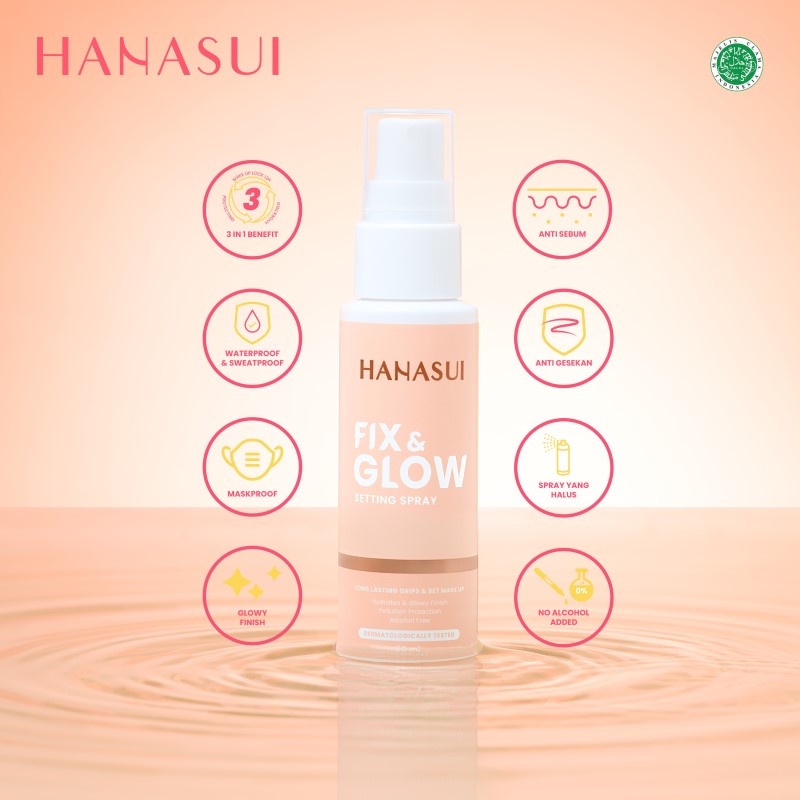 Hanasui Fix &amp; Glow Setting Spray 60ml