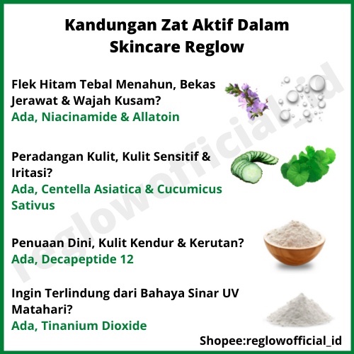 REGLOW Skincare Original Glow Skin Treatment BPOM Re Glow Series Penghilang Flek Hitam Paket Whitening Pemutih Perawatan Wajah Glowing Beauty Cream Toner Facial Wash Rglow Reg Reglow dr Shindy Putri Official Store-3