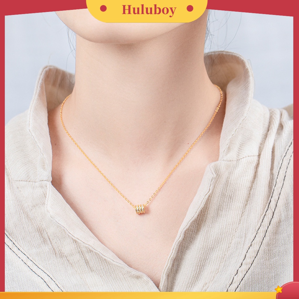 Hu Hu Hu Hu Hu Alat Bantu Pasang Kacamata♡ Kalung Rantai Klavikula Hias Liontin Silinder Berlian Imitasi Model Pinggang Ramping Untuk Hari Valentine