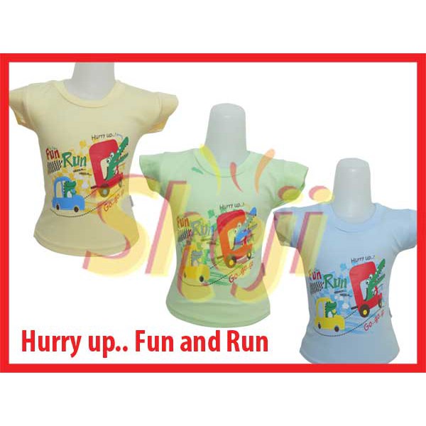 Kaos Anak Oblong Ridges Baju Harian 1 set isi 3 pcs