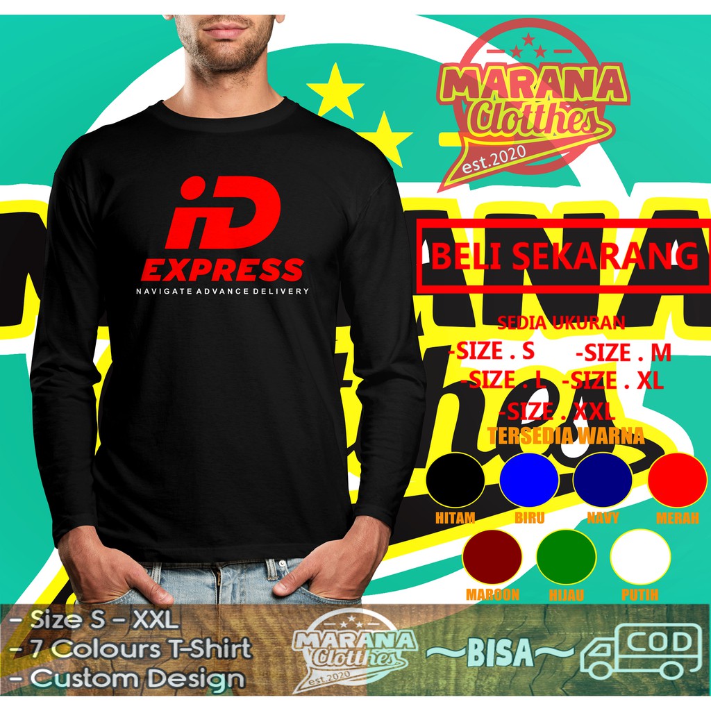 Kaos ID Express Lengan Panjang Baju Perusahaan