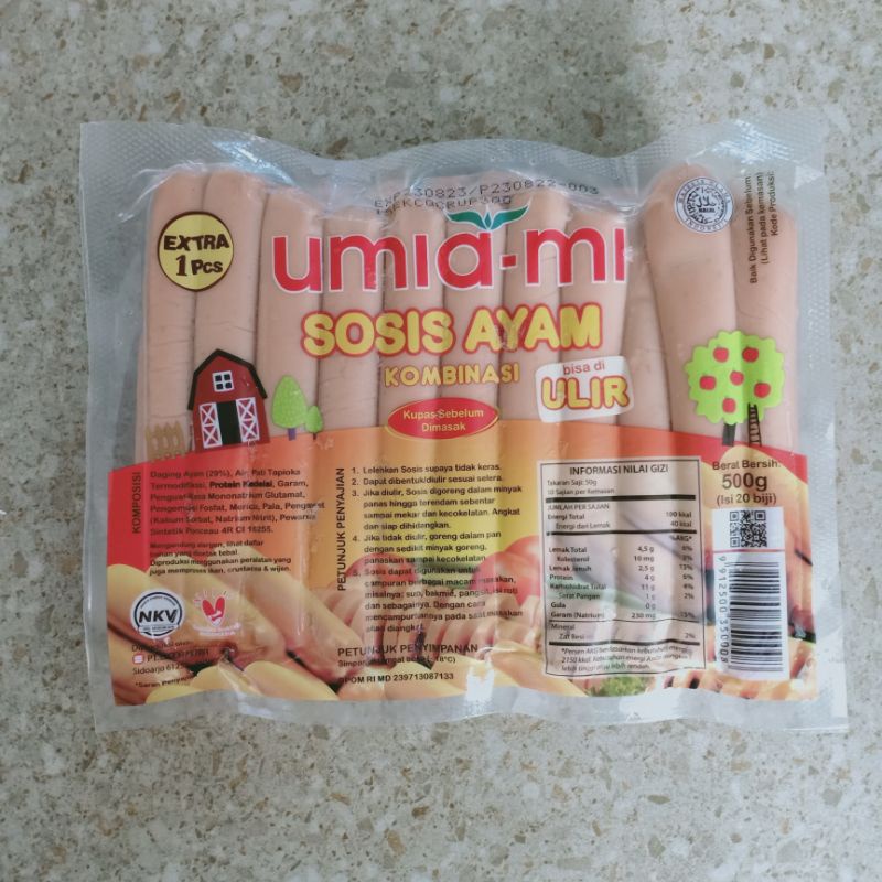 

Umia-mi Sosis Ulir Ayam isi 20 pc 500 gram