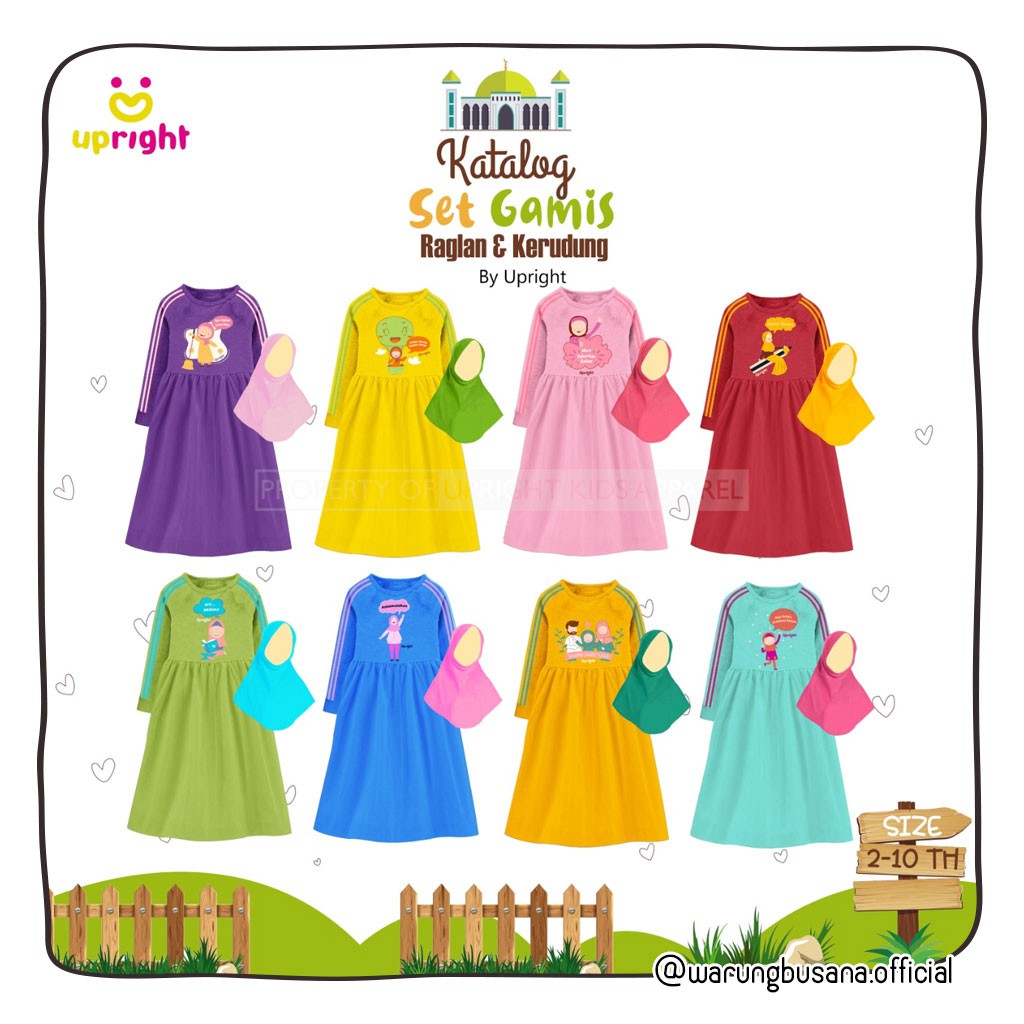 Gamis Anak Set Jilbab  Upright