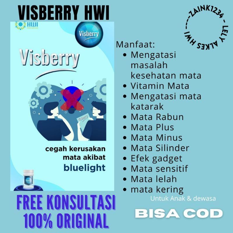 VISBERRY HWI ORIGINAL - ATASI MATA MINUS, KATARAK & MASALAH MATA LAINNYA