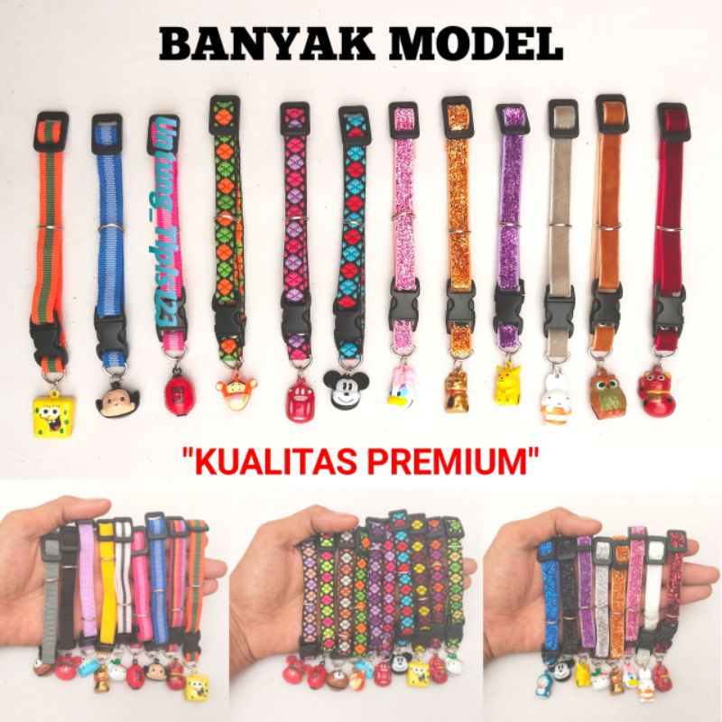 Kalung karakter motif batik kalung kucing model gliter bludru kalung hewan anjing