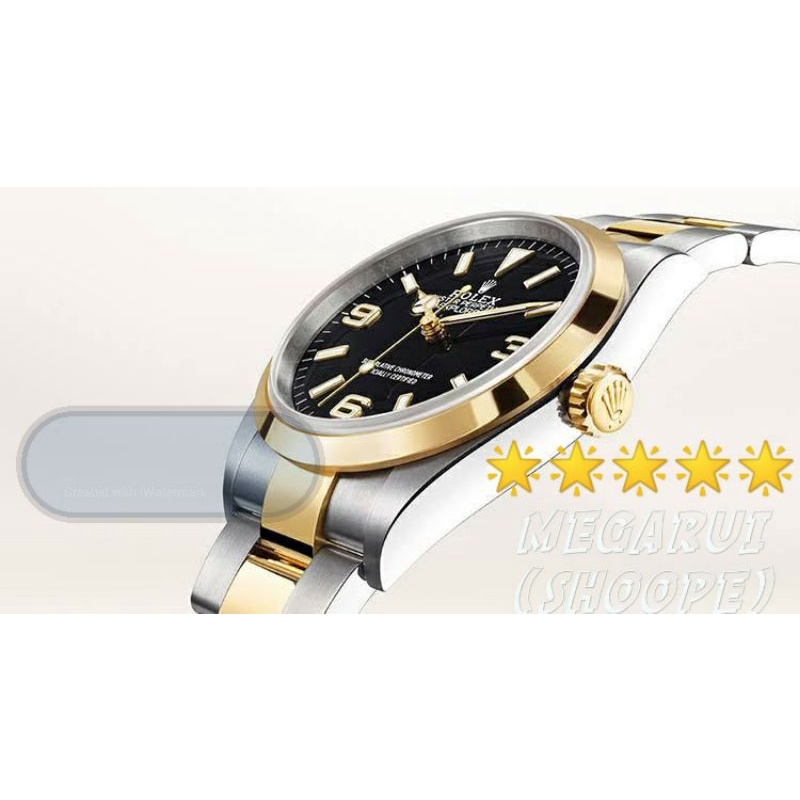 JAM TANGAN COWOK ROLEX OYSTEL EXPLORER 36MM SILVER GOLD AUTOMETIC SUPER PREMIUM AAA