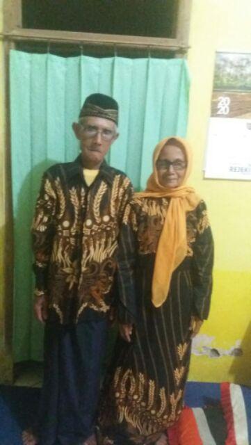 [new Arival] Wou Batik Gamis Couple Salwa Ruffle Batik Couple Ori Ndoro Jowi Dnt Garansi - Kn090