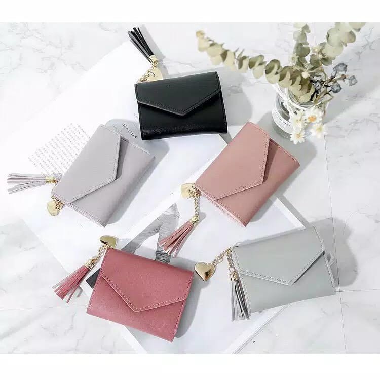 Forever Youth Dompet Lipat Mini Dompet Wanita Cantik Lipat Kecil-3