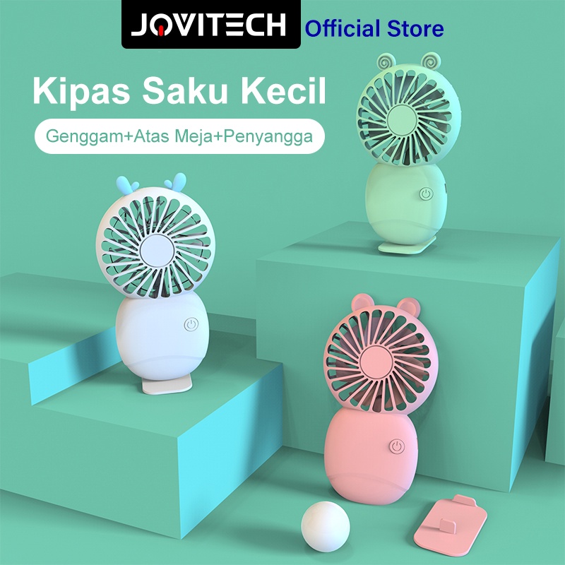 【COD】Jovitech Kipas Mini Angin Portable USB Fan 3-Speed Adjustable Handheld untuk Ruang Kantor Perjalanan Rumah Tangga