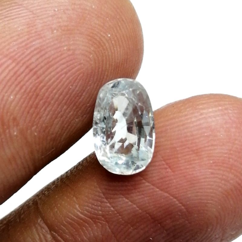 Natural 3.46 CT Srilangka Colorless Zircon / White Zircon + Memo