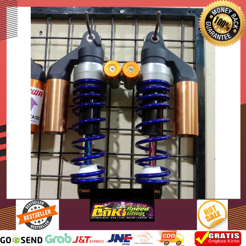 New Termurahshock Showa CNC stel PCX nmax wave aerox warna biru