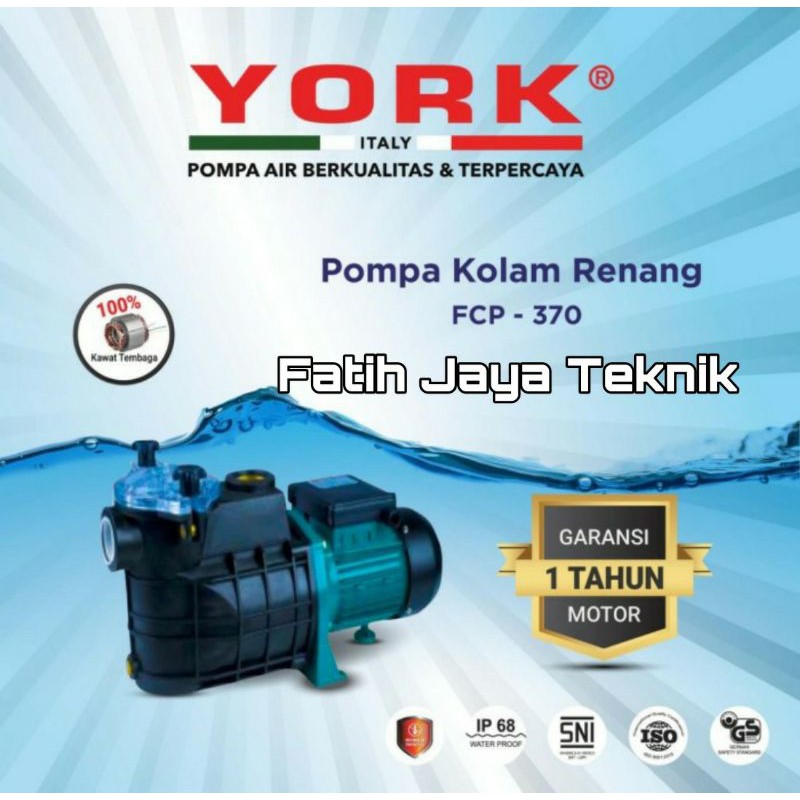 Pompa Air Kolam Renang 1 Hp York Italy Pompa Vacuum Swimming Pool