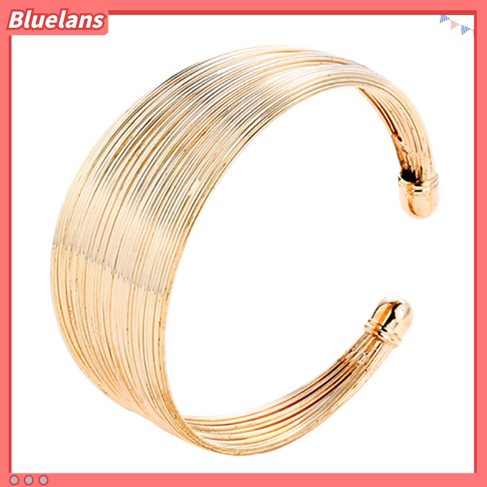 Bluelans Gelang Bangle Kawat Adjustable Model Terbuka Untuk Wanita