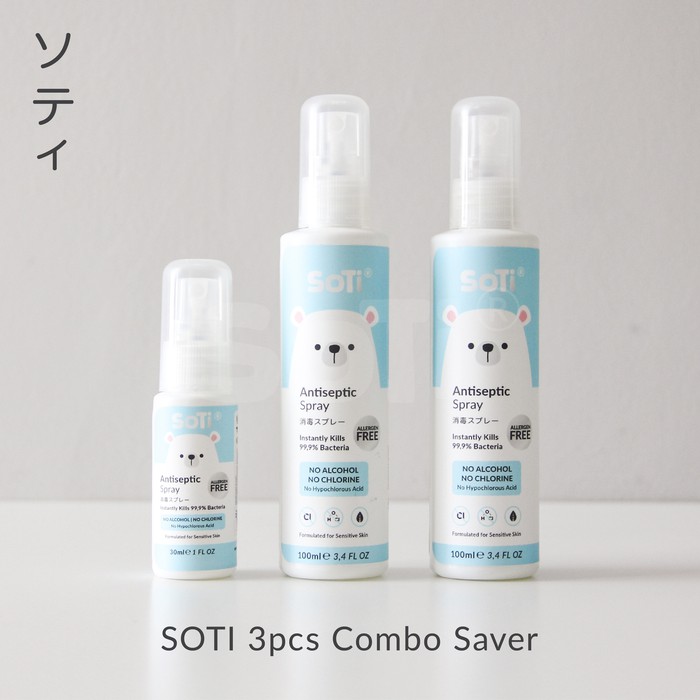 

SOTI® Antiseptic Spray Combo Saver 3pcs