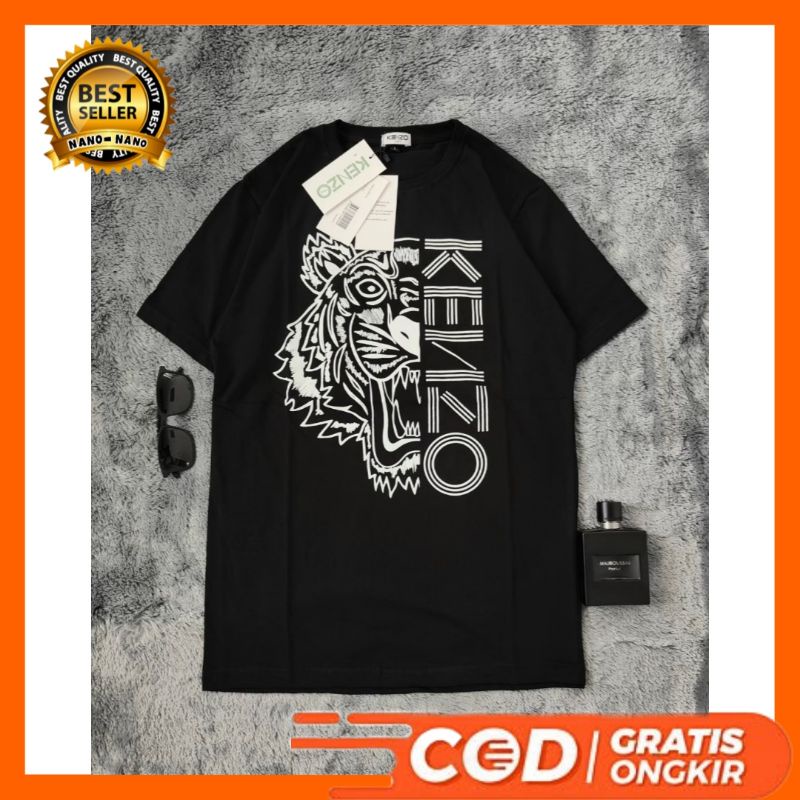 KAOS ATASAN PENDEK PRIA WANITA KENZO BAHAN COTTON COMBET 30S ORIGINAL PREMIUM DISTRO