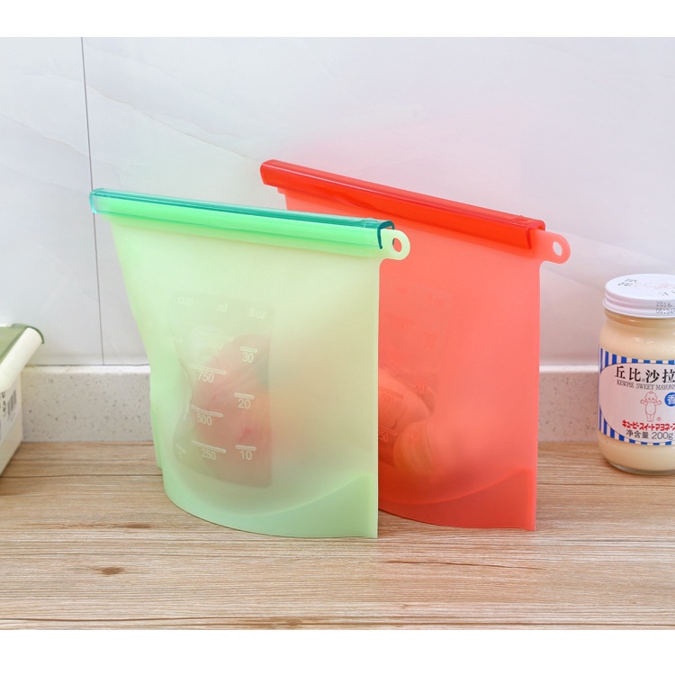 ZIPLOCK STORAGE BAG SILIKON SERBAGUNA KANTONG WADAH TEMPAT PENYIMPANAN MAKANAN FOOD STORAGE REUSABLE