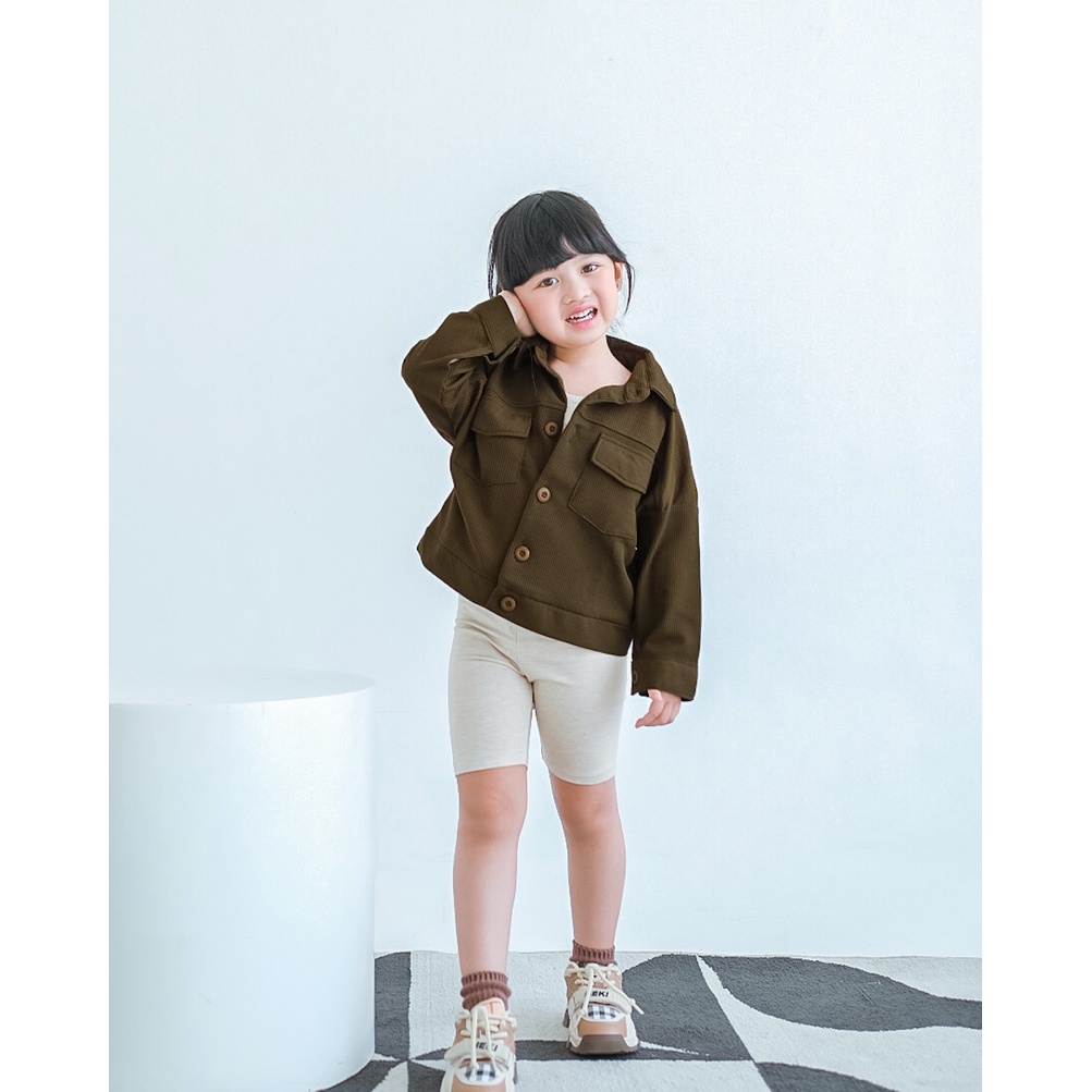POTTER JACKET | Jaket waffle anak | Jaket Stretch Anak | Jaket anak unisex | Jakaet anak Polos | Jaket anak kancing | Jaket anak berkerah | Jaket anak Kantong Pocket