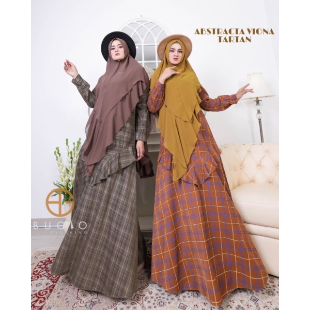Gamis Corduroy Viona Tartan by Bugio Chlothing