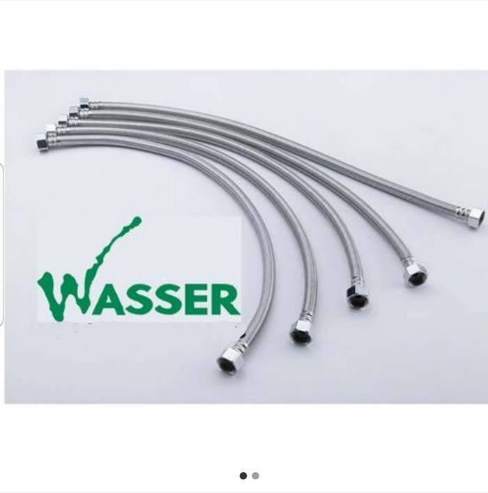 SELANG FLEXIBLE HOSE 30 CM WASSER ANYAM TAHAN AIR PANAS 90 DERAJAT
