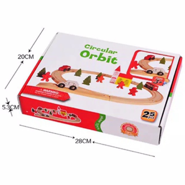 Mainan Edukasi Circular Orbit Train Set mainan lintasan mobil kayu