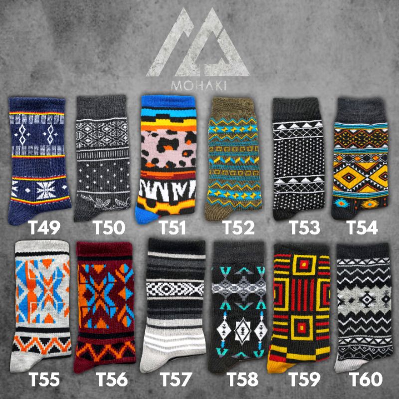 GROSIR KAOS KAKI MOTIF SKATE TRIBAL OLDSCHOOL |KAOS KAKI MOTIF CASUAL | KAOS KAKI PRIA| MOHAKI SOCKS-4