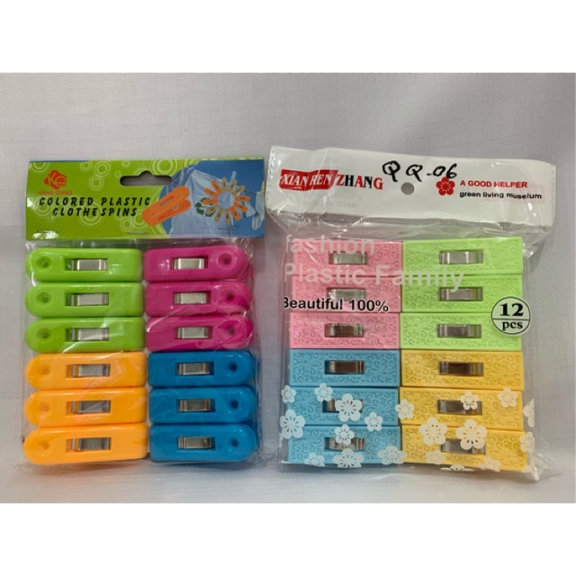 JEPITAN BAJU JEMURAN PLASTIK WARNA WARNI PLAT BESI