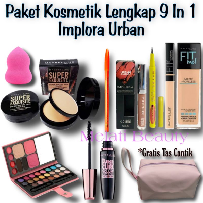 Paket Kosmetik 9 In 1 Lengkap Implora Urban / Paket Hemat Kosmetik Lengkap / Implora Urban / Paket Kosmetik