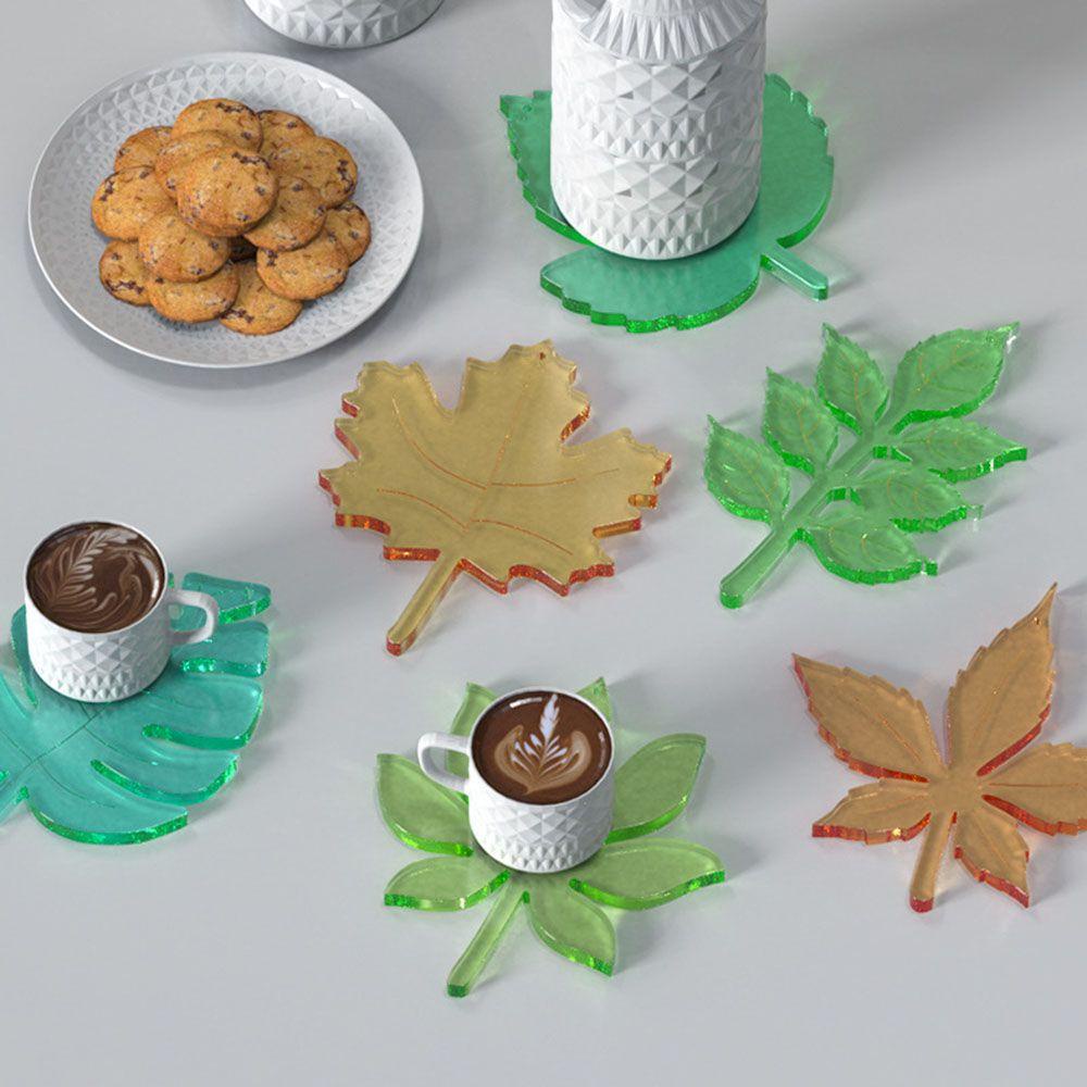 Preva Cetakan Pengecoran Resin Epoxy Handmade Liontin Batu Akik Silicone Cup Mad Maple Leaf