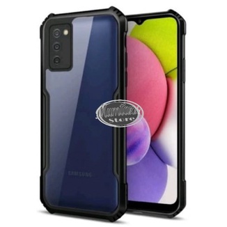 PROMO Paket 4in1 Case Samsung Galaxy A02s A03s M02s Casing Transparan + Anti Gores Kaca Full Layar + Anti Gores Kamera + Skin Carbon Soft Case Armor Shockproof Fusion Bumper Pelindung Belakang Full Cover