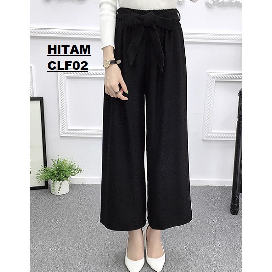 Celana Panjang High Waist Kulot Pita CLF