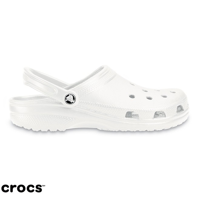 Crocs Classic Clog /  Unisex Clog / Sendal Casual Unisex / Sandal Karet / Sandal Anti Air - White - 10001-100