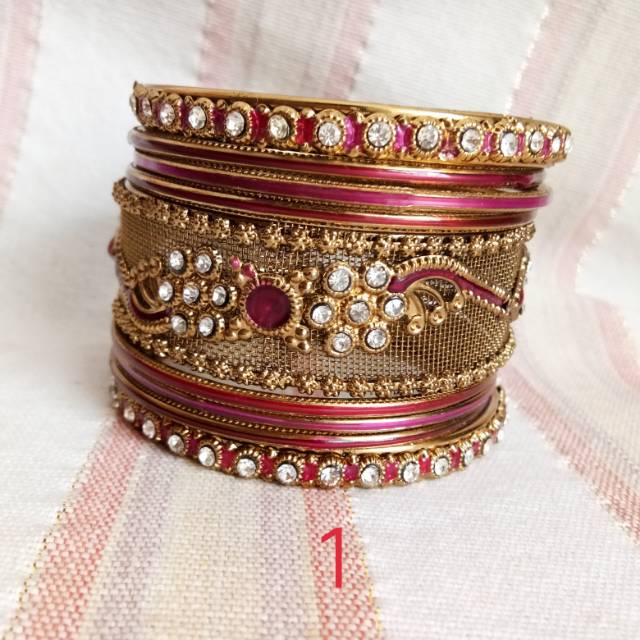 Gelang Pesta Cantik - Gelang India warna merah