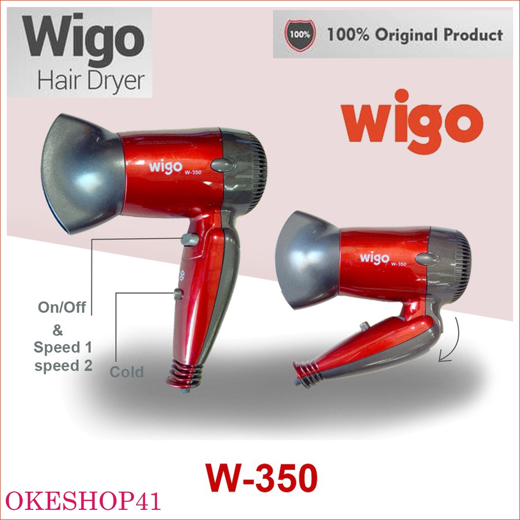 WIGO W-350 Hair Dryer Mini Pengering Rambut Foldable